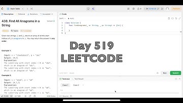 Day 519: LeetCode Problem 438. Find All Anagrams in a String - Swift