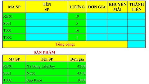 Bài thực hành 06: Hàm dò tìm VLOOKUP trong Excel | Phiếu Giao Nhận
