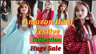 Amazon Haul //Shopping Haul //Huge Sale //Party wear plazo kurti gown for festive and function