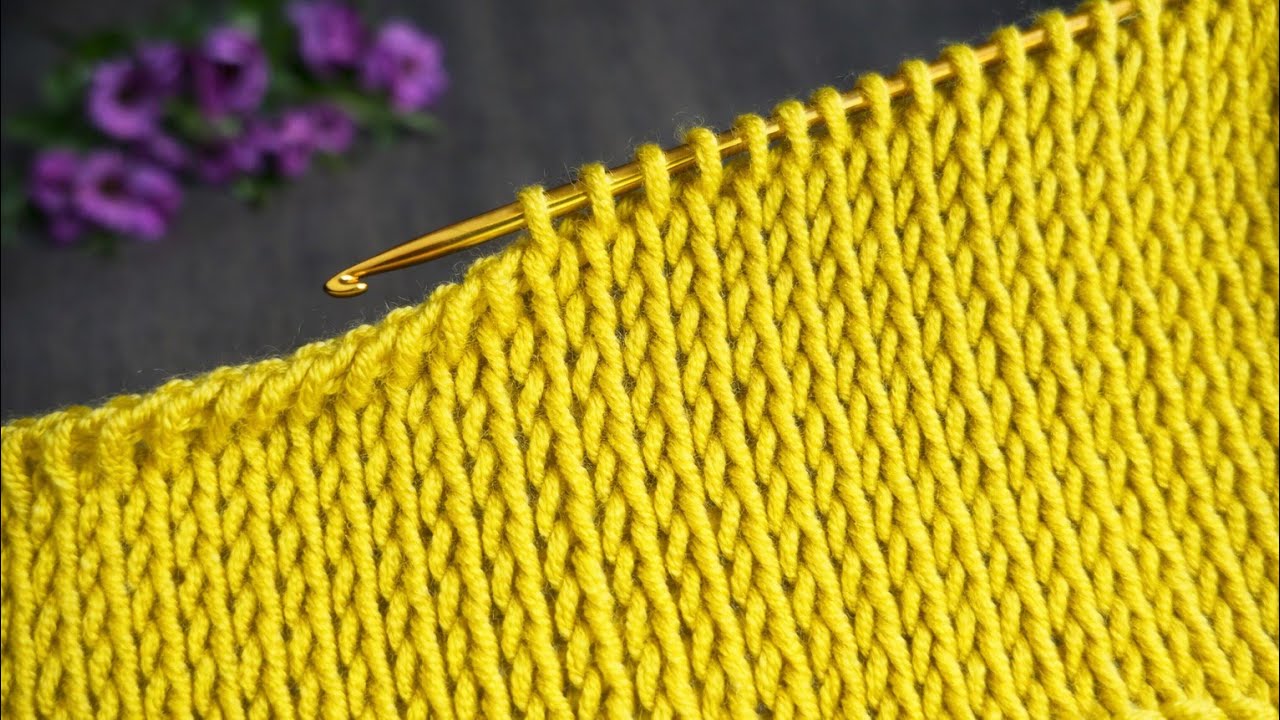 Tunisian crochet (flat stitch) tutorial! Very easy, online instructions. #knitting #crochet
