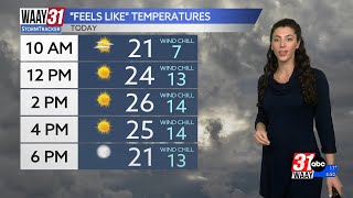 31 ALERT DAY: Waking up to snow flurries, black ice patches, and dangerously cold temperatures