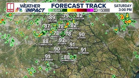 11Alive Weather Impact Updates | Radar and forecast track