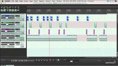 Reaper 101: Introduction to Reaper  - 20. Transport Bar