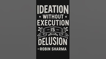 Ideation Without Execution – Powerful Quote by Robin Sharma#motivation #youtubeshorts