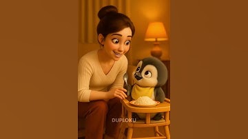 Pinguin eating and making mom angry 😡🍩 | whee whee whee #public #duploku #cute