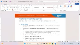 Shelly Cashman Excel 2019 | Modules 4-7: SAM Capstone Project 1a Victoria Streaming Service