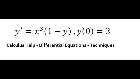 Calculus Help: Separable Differential Equations - y