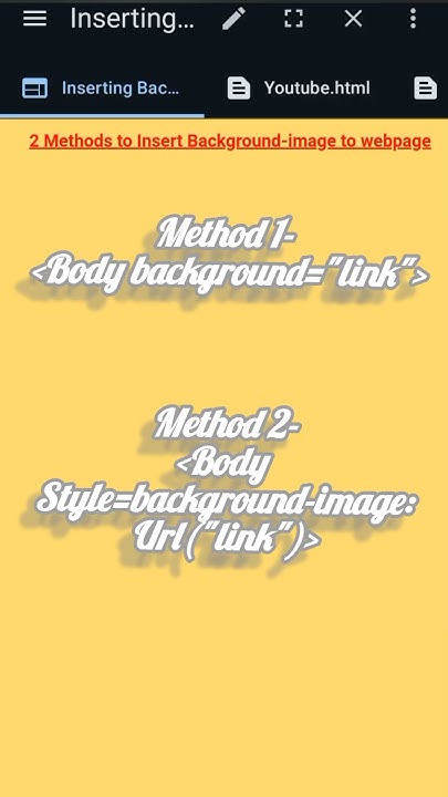 2 Methods to Insert Background-Image to Webpage Using HTML and CSS # ... image.