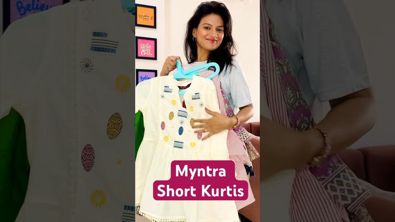 Myntra Short Kurti Haul l Affordable Short Kurti #kurti #myntra #shortkurti  #shorts #viral #trending - YouTube