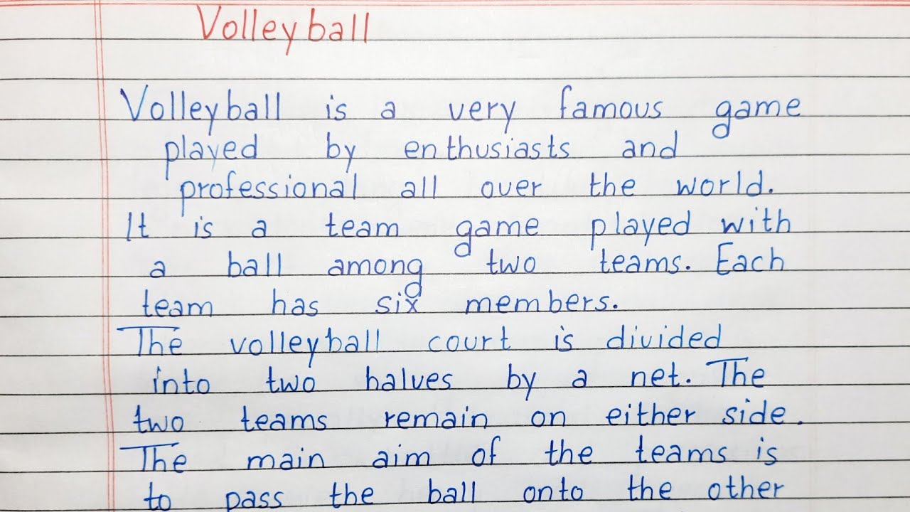 essay volleyball