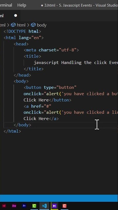 JavaScript Handling the Click Event | #shorts #coding #programming # ...