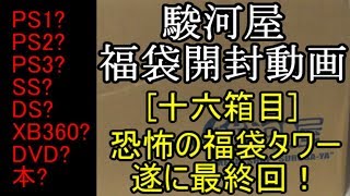 駿河屋 福袋 開封動画 [十六箱目]  箱いっぱい書籍セット 「恐怖の福袋タワーが遂に最終回！」