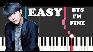 BTS - I'm Fine (EASY Piano Tutorial)