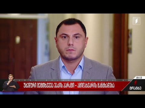 უბედური შემთხვევა ვაკის პარკში - ამილახვარის განცხადება