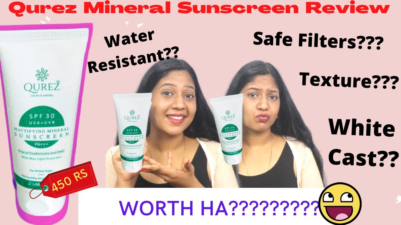 Qurez Mattifying Mineral Sunscreen SPF 30 Review in Tamil | Beauty by Indu - Tamil