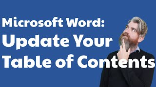 Microsoft Word | Update Table of Contents