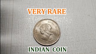 50 Paise Indira Gandhi Indian coin of 1985 #rarecoins #indiragandhi #50paise #1985 #vintagecoins