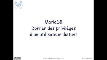 MariaDB / MySQL - Donner des privilèges à un utilisateur distant