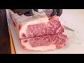 Wagyu Cutting Skills 黒毛和牛サーロインステーキが出来上がるまで-How to Cut  a Strip Loin for Steak