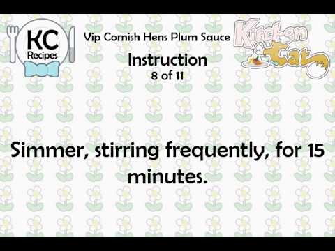 Vip Cornish Hens Plum Sauce - Kitchen Cat
