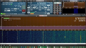 What sounds like some Military comms 6765 kHz USB Shortwave SDRplay RSPdx MLA 30 loop antenna