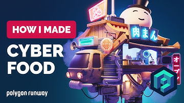 Cyberpunk Food Truck in Blender - 3D Modeling Process | Polygon Runway