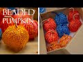 French beaded pumpkin - seed bead and wire pumpkin