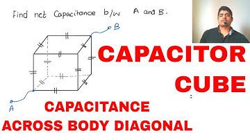 Capacitor circuit on a cube