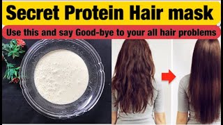 My SECRET HAIR MASK Best DIY Protein hair mask for Hair fall Dandruff Frizzy hair Split ends
