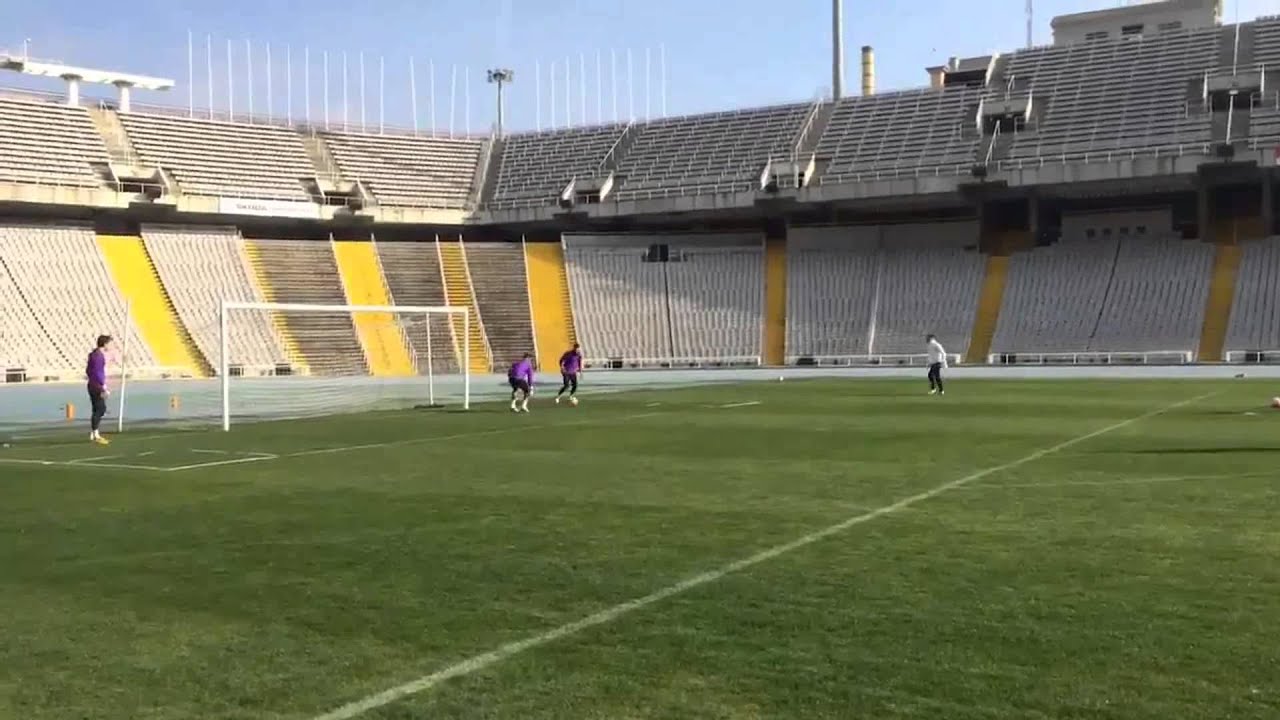 Mauricio Pochettino scores past Michel Vorm again in Spurs training