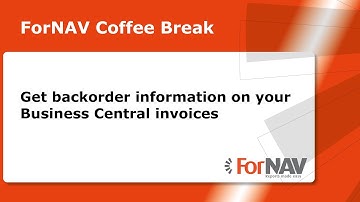 Get backorder information on your Business Central invoices