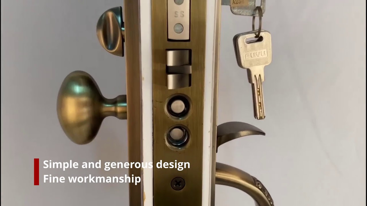 DAC Zinc Alloy Solid Front Door Lock Set Entry Door Key Handles Locksets And Cylinders