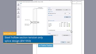 Steel hollow section tension only splice design (EN1993) v1.0.00