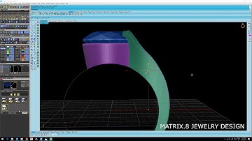 How to make 3D gemvision jewelry design matrix 8 new ring ..part 2..final...