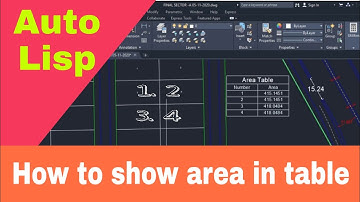 How to Create Area Table With Autolisp.