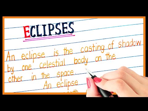 What is an eclipses | Definition of eclipses | Short note on eclipses | Types of eclipses