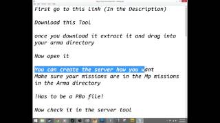 Arma 3 Server set up TASDT