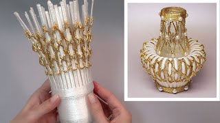 DIY😍Я уверена: любая стеклянная бутылка может превратиться в эффектную вазу