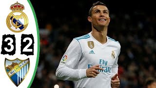 Real Madrid-Malaga 3-2 - All Goals & Highlights - 25/11/2017 HD