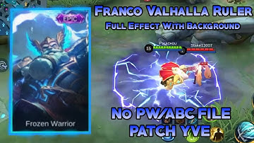 Script Franco Epic Skin Full Effects With Background | PATCH YVE | By FS MLBB