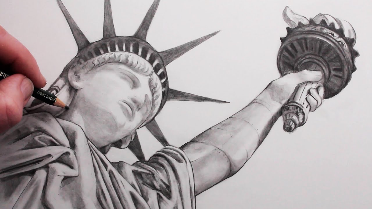 Traditional Realistic Statue of Liberty Tattoo - wide 4
