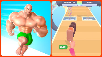 Muscle Rush Vs Popsicle Stack 💪👊🍦🍧🍨👤🧟‍♂️ Max All Levels Android iOS Gameplay Ep 52