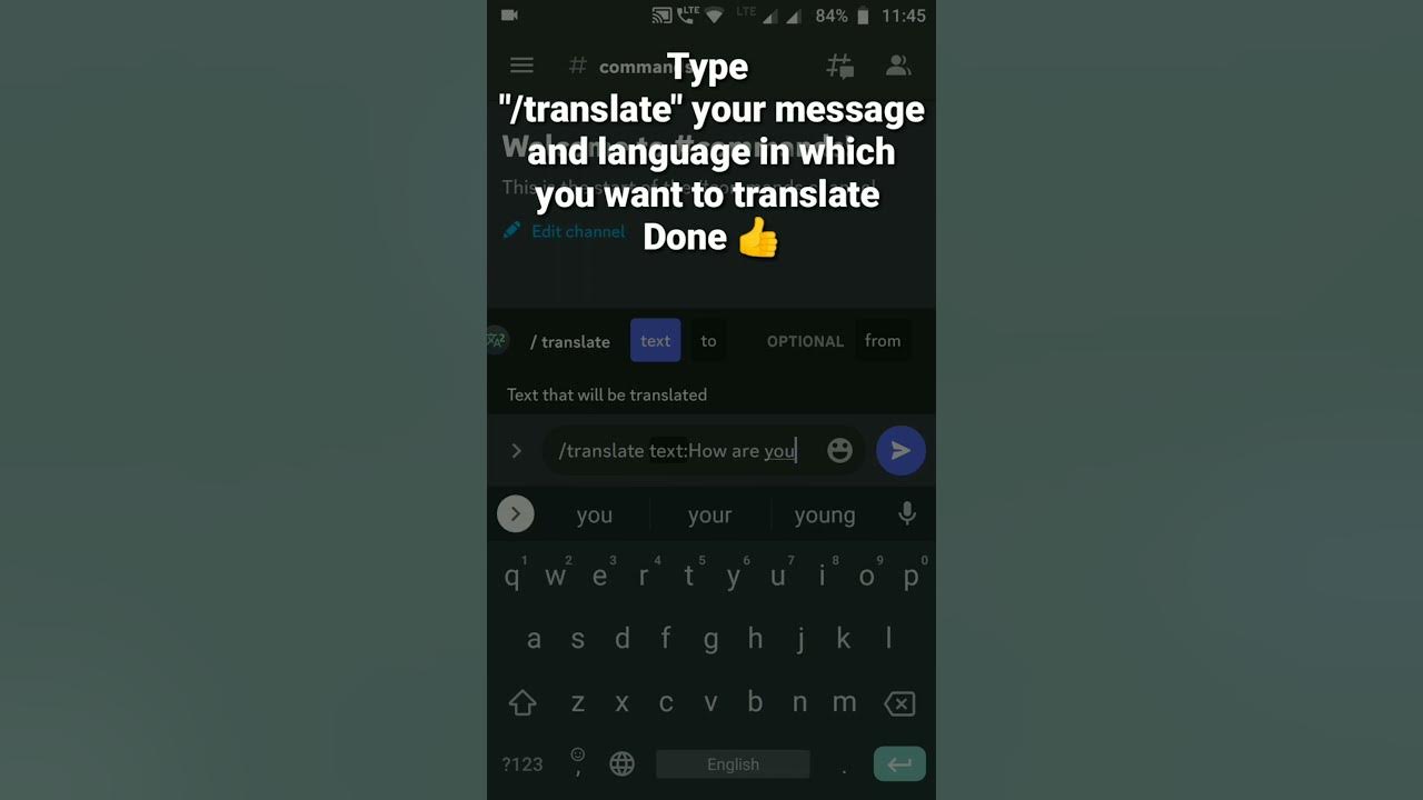 How To Use Translator Bot In Discord How to use Translator bot Slash Command for /translatein Discord Mobile
