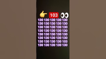 check your eyes find the number 103 #mathpuzzle #mathstricks #numbergame #geniustricksmathstricks