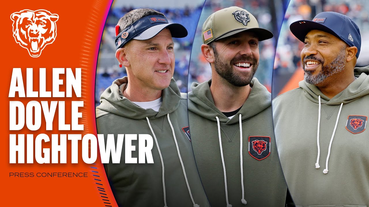Dennis Allen, Declan Doyle, Richard Hightower preview Salute to Service game | Chicago Bears Dennis Allen, Declan Doyle, Richard Hightower preview Salute to Service game | Chicago Bears