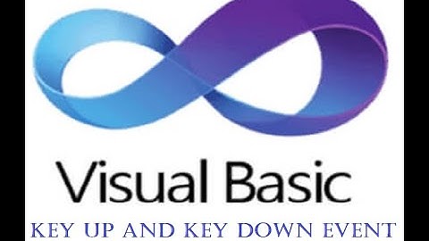 visual basic key up and key down event