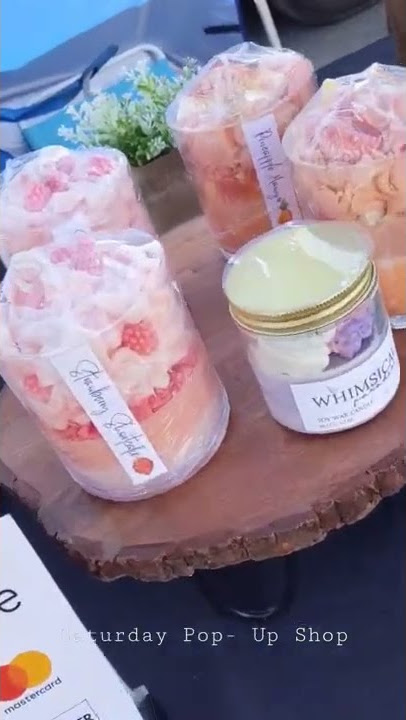 Our pop up shop be so lit 🔥 #bodybutter #candles #soaps #scrubs