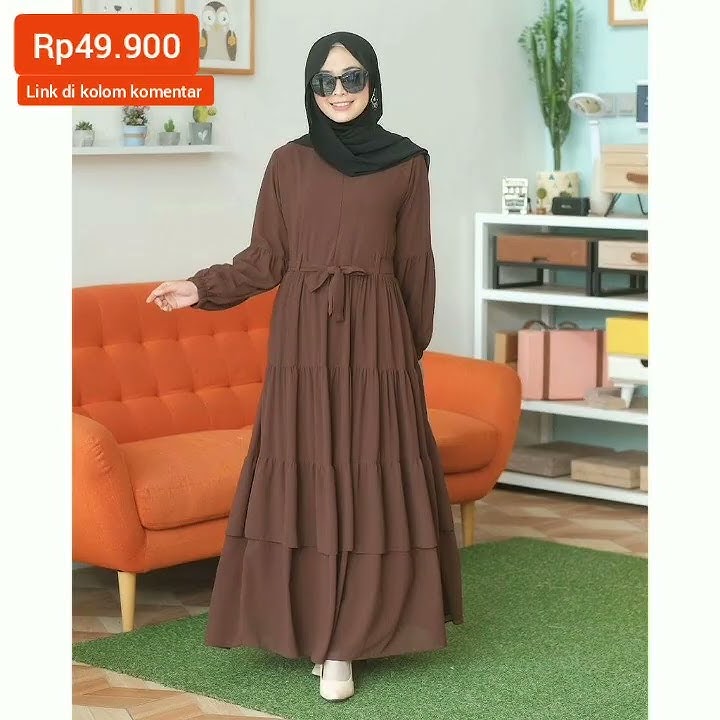 Belani Dress Gamis Maxy Maxi Polos Remaja Outfit Muslim Wanita