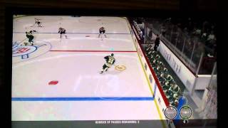 Ridiculous goal off a dump in NHL 11