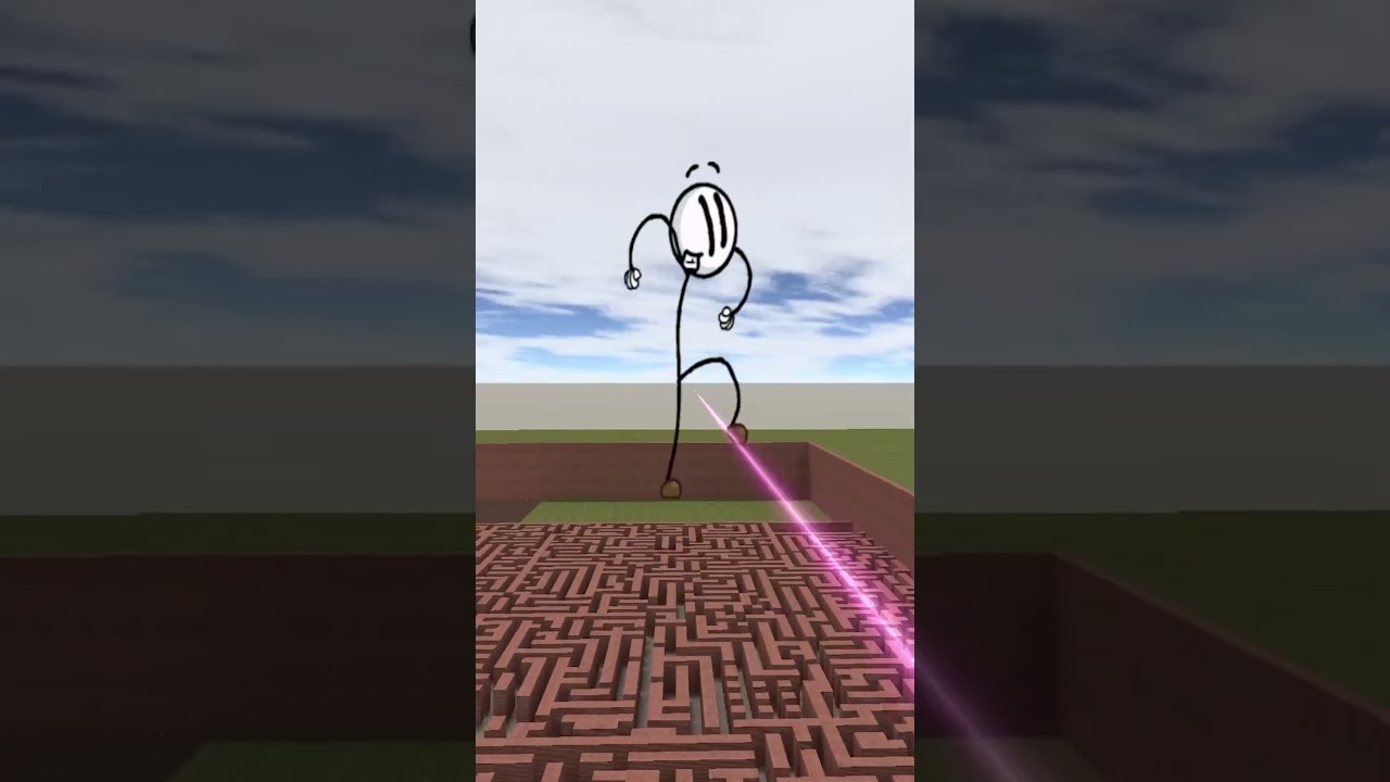 I Erased Every Stickmin Until One Got Too Big 😈🔥 #gmod  #nextbots  #shorts